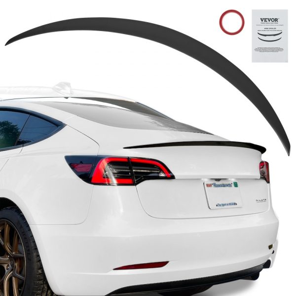 48.2 Inch Rear Wing Spoiler - High Strength ABS Material, Matte Black Racing Car Accessory